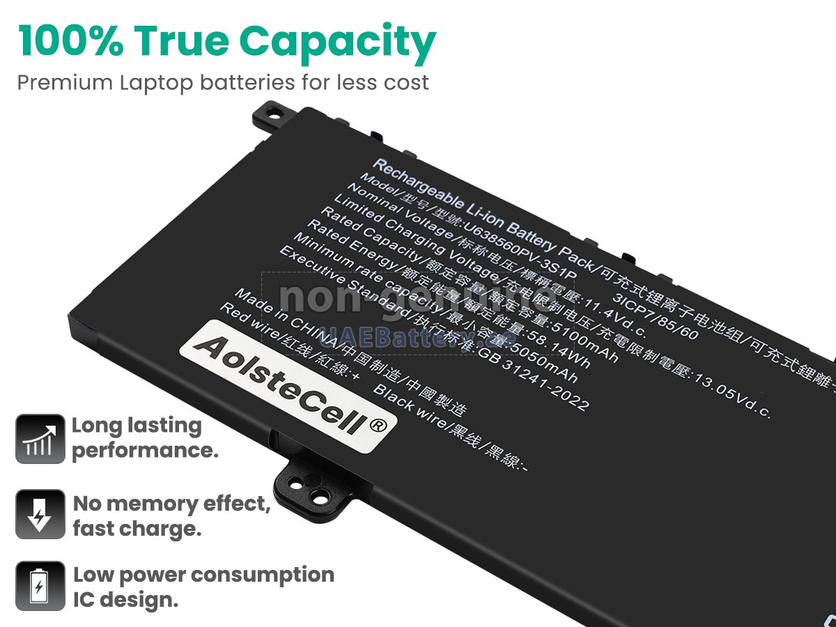 Battery for Acer U638560PV-3S1P