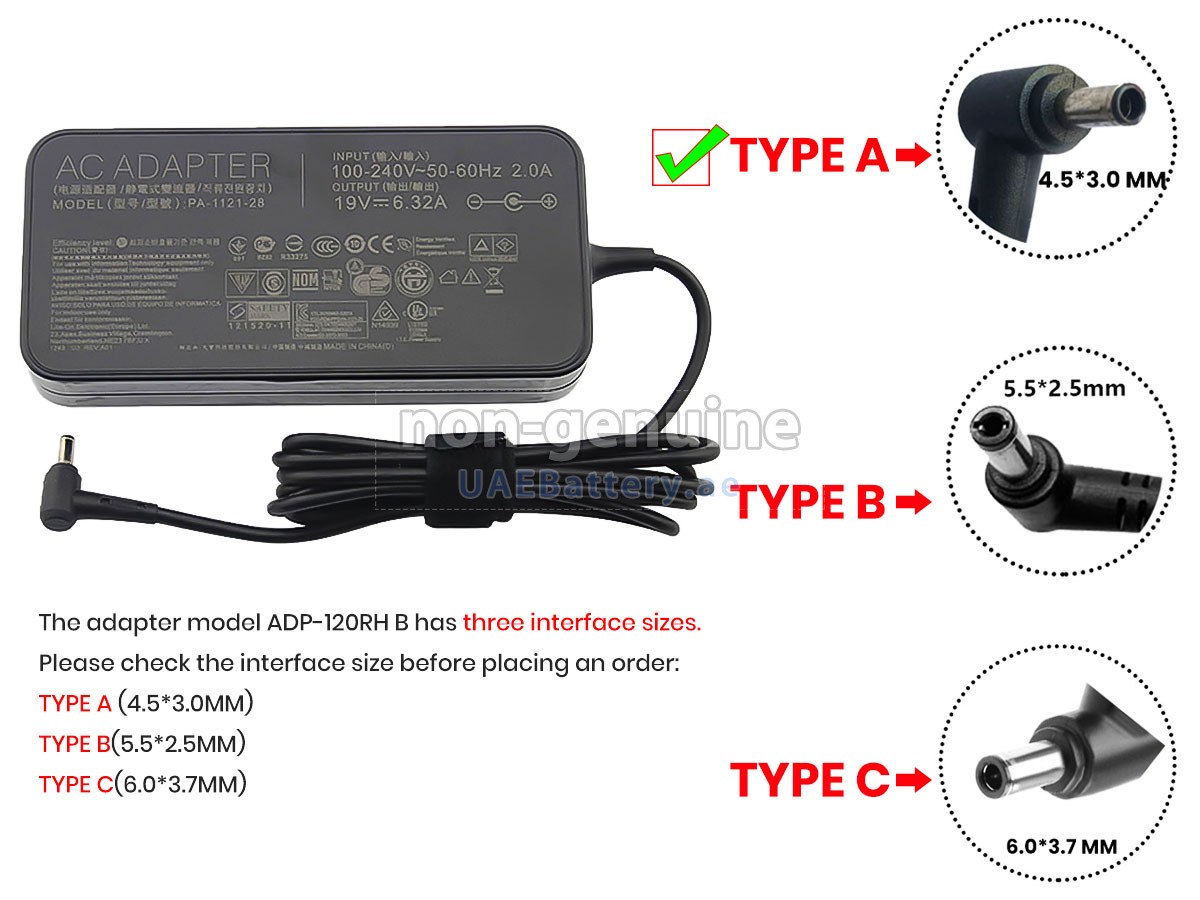 Adapter for Asus ADP-120RH B