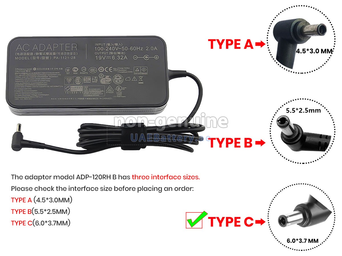 Adapter for Asus ADP-120RH B