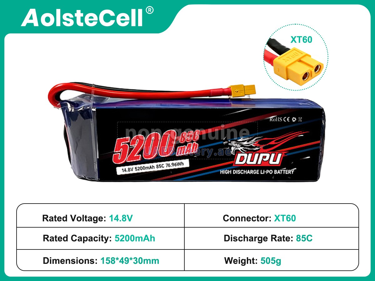 Battery for AolsteCell 14.8V 5200MAH 85C XT60