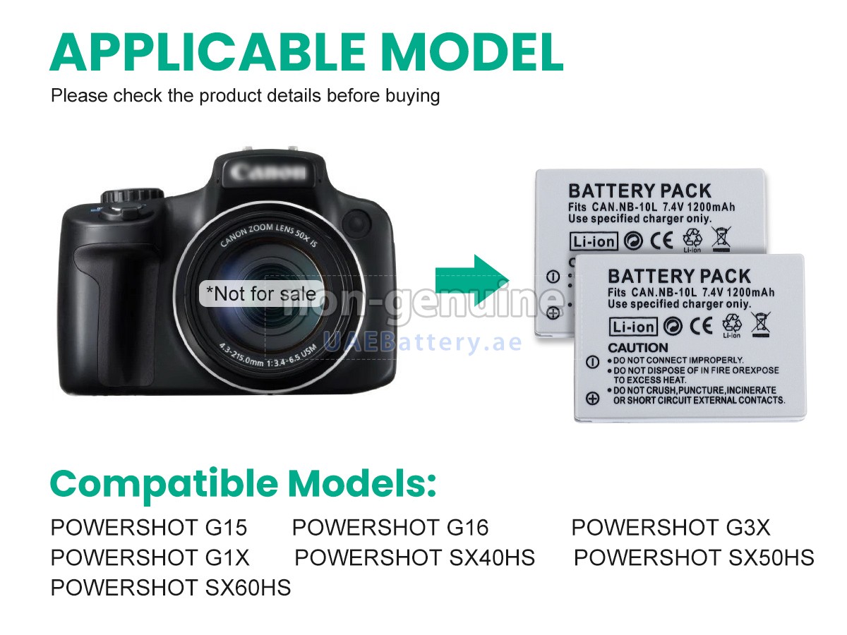 Battery for Canon POWERSHOT G1X