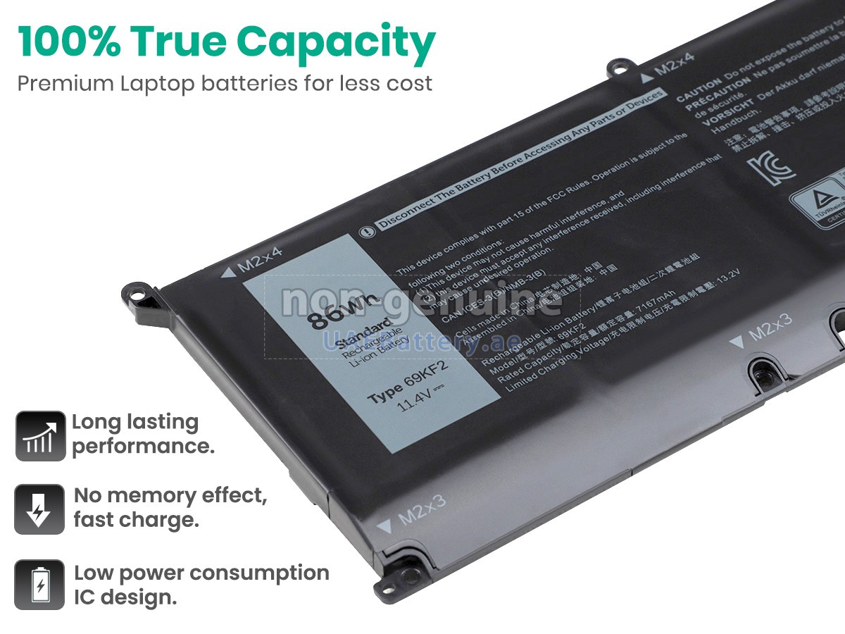 Battery for Dell P106F