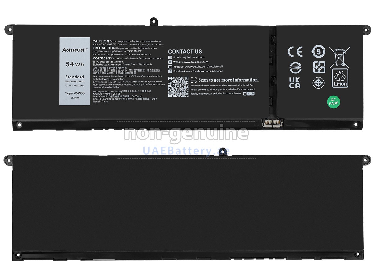 Battery for Dell P106F