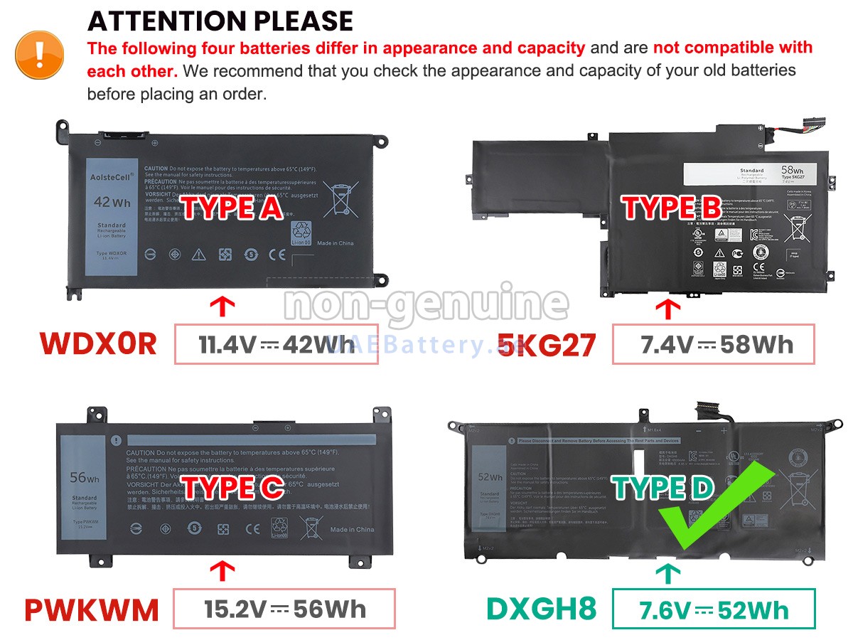 Battery for Dell Inspiron 14 7000