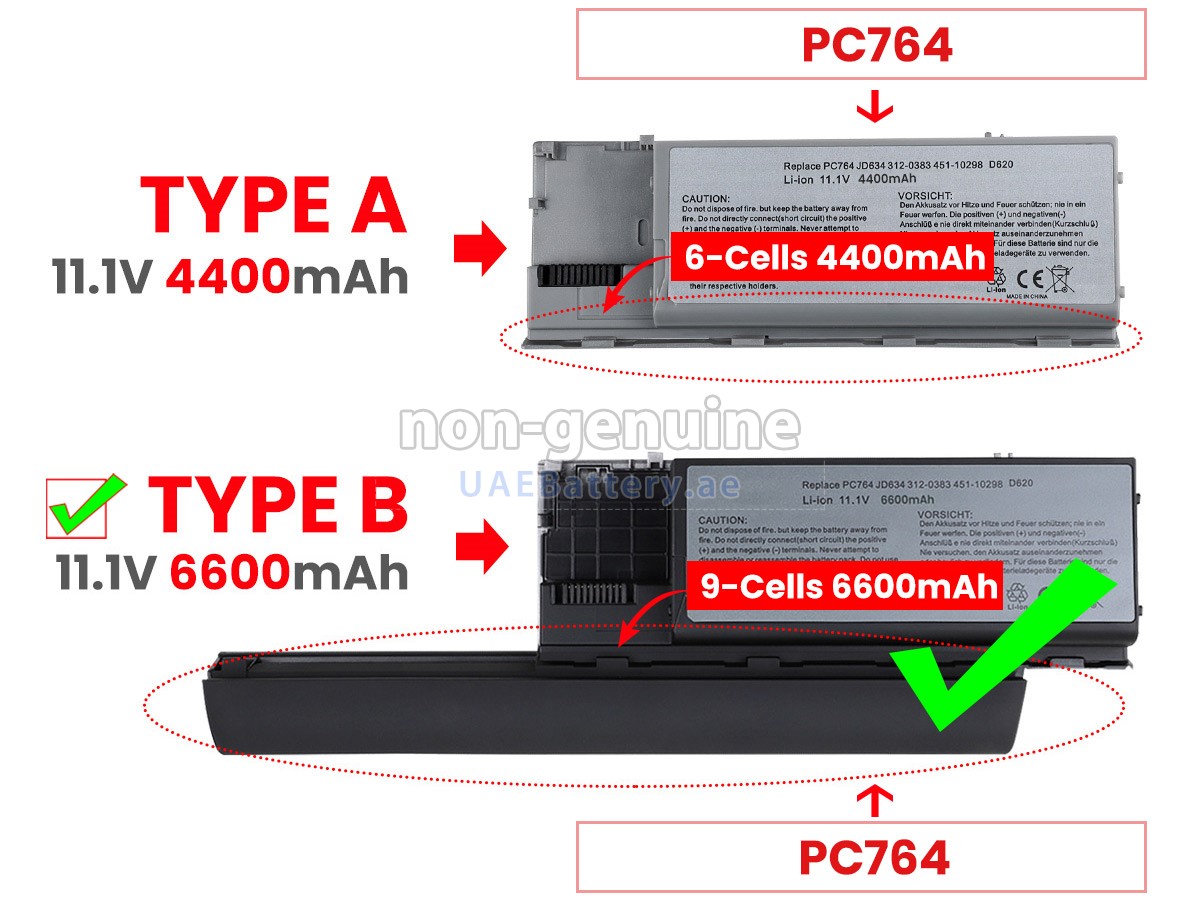 High Capacity 87Wh Laptop Battery For Dell Latitude D620 D630 & Precision M2300 – 9 Cell
