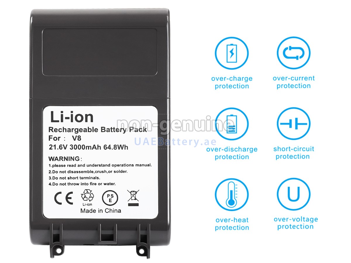 Batterie 3500mAh 21.6V Li-Ion pour Dyson SV10, V8, V8 Absolute