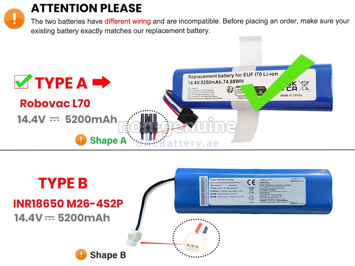 Battery for Eufy INR18650M26-4S2P