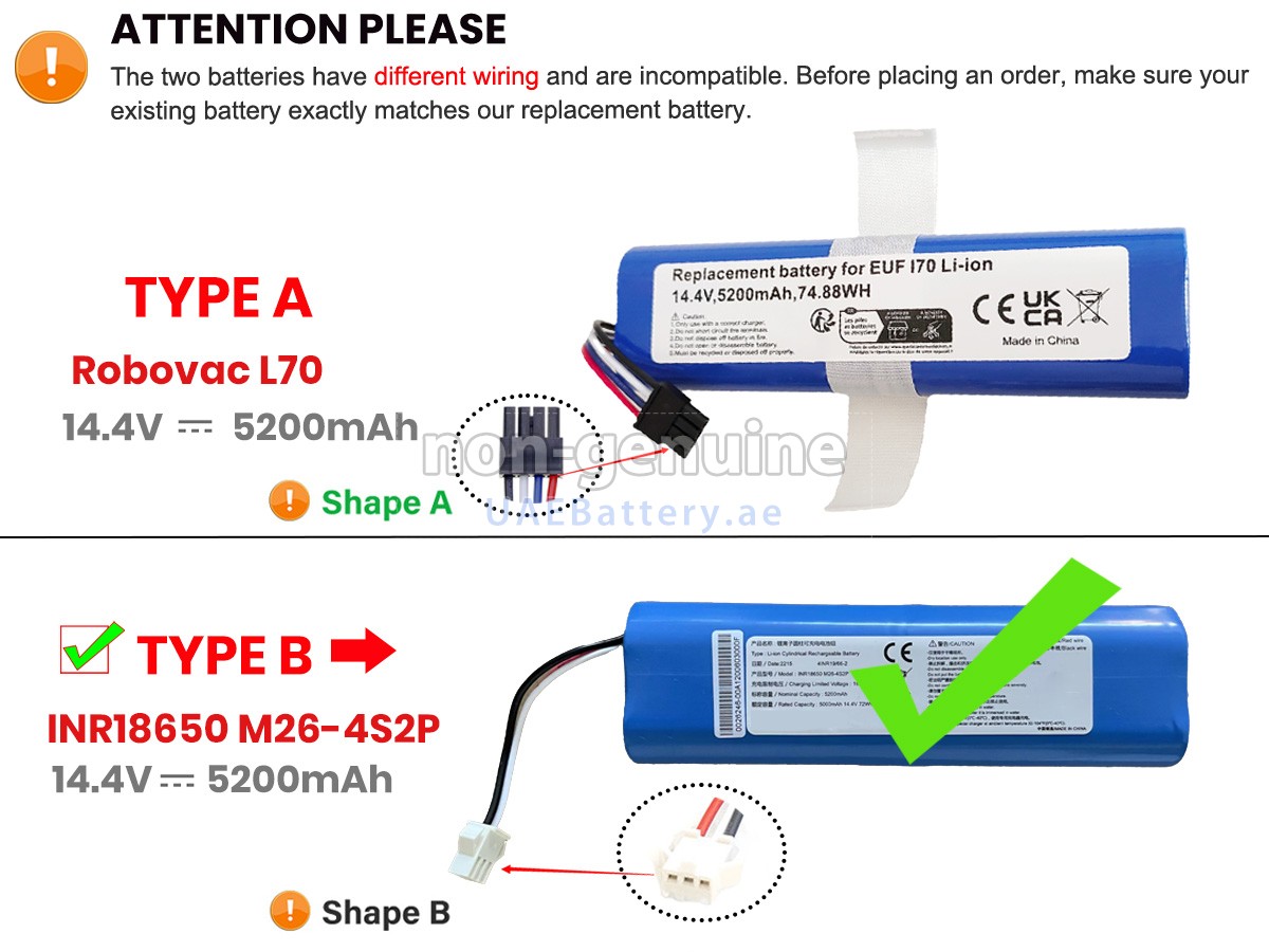 Battery for Eufy INR18650M26-4S2P