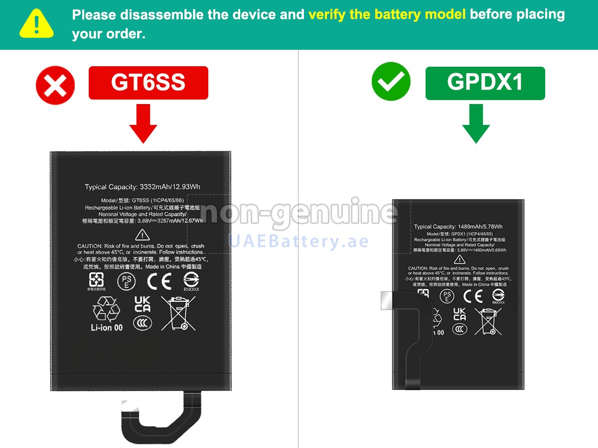 Battery for Google PIXEL FOLD