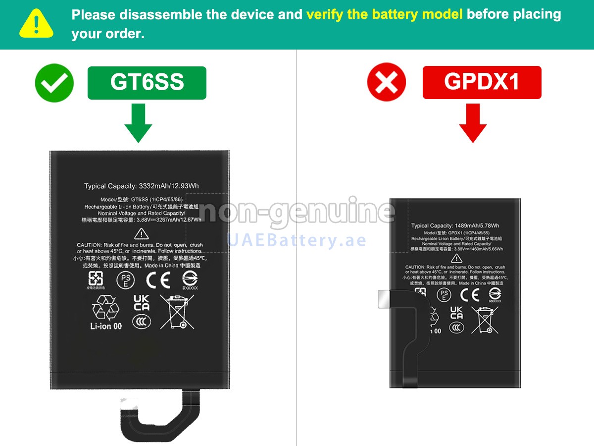 Battery for Google PIXEL FOLD
