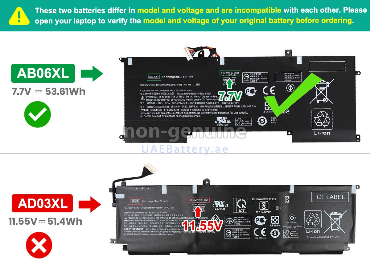 Battery for HP Envy 13-AD053TX