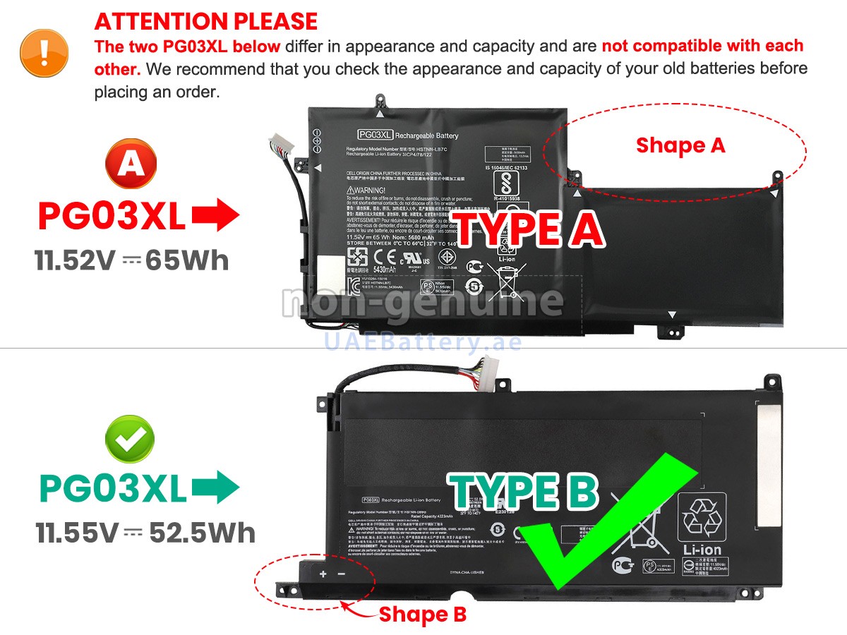 Battery for HP PG03XL