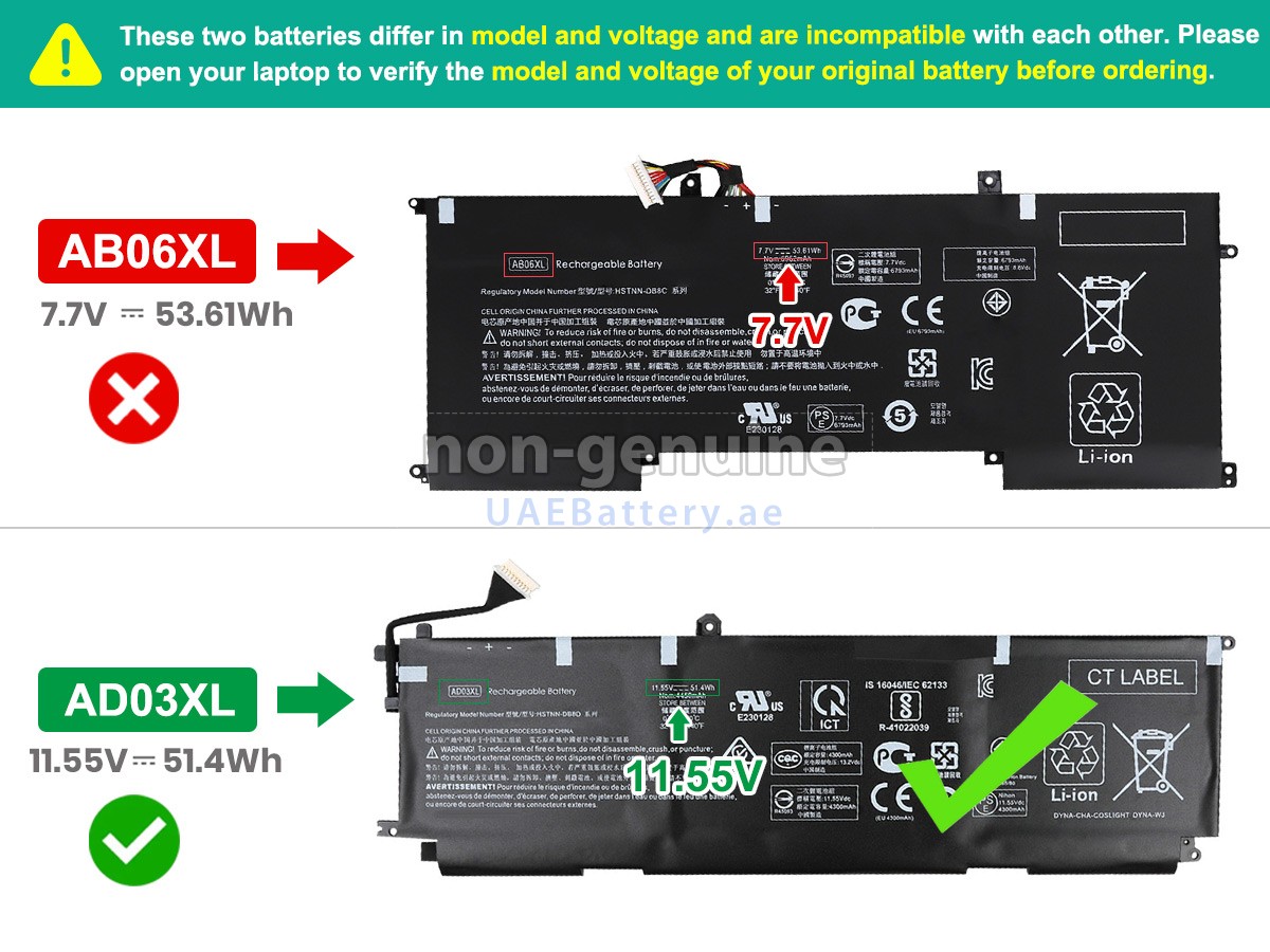 Battery for HP Envy 13-AD053TX