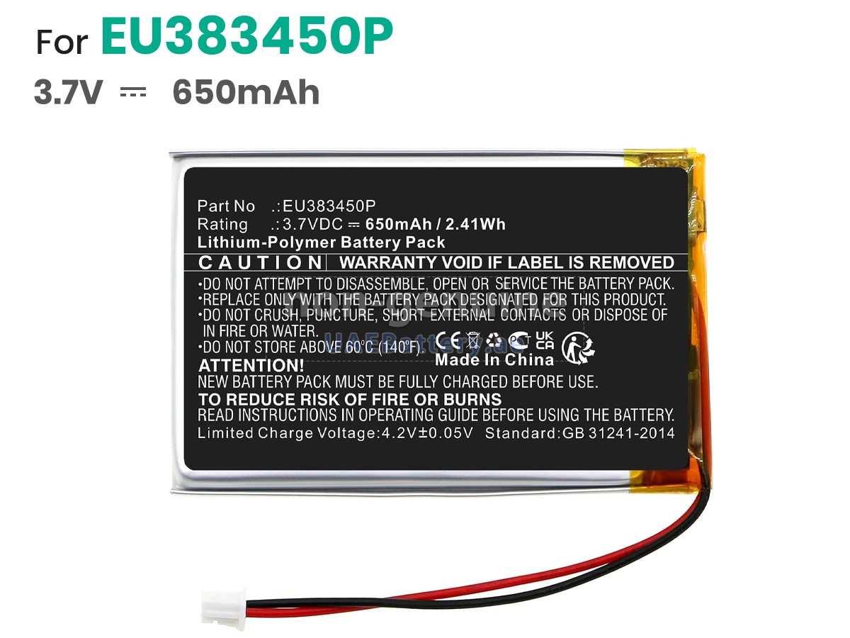 Battery for Ingenico EU383450P