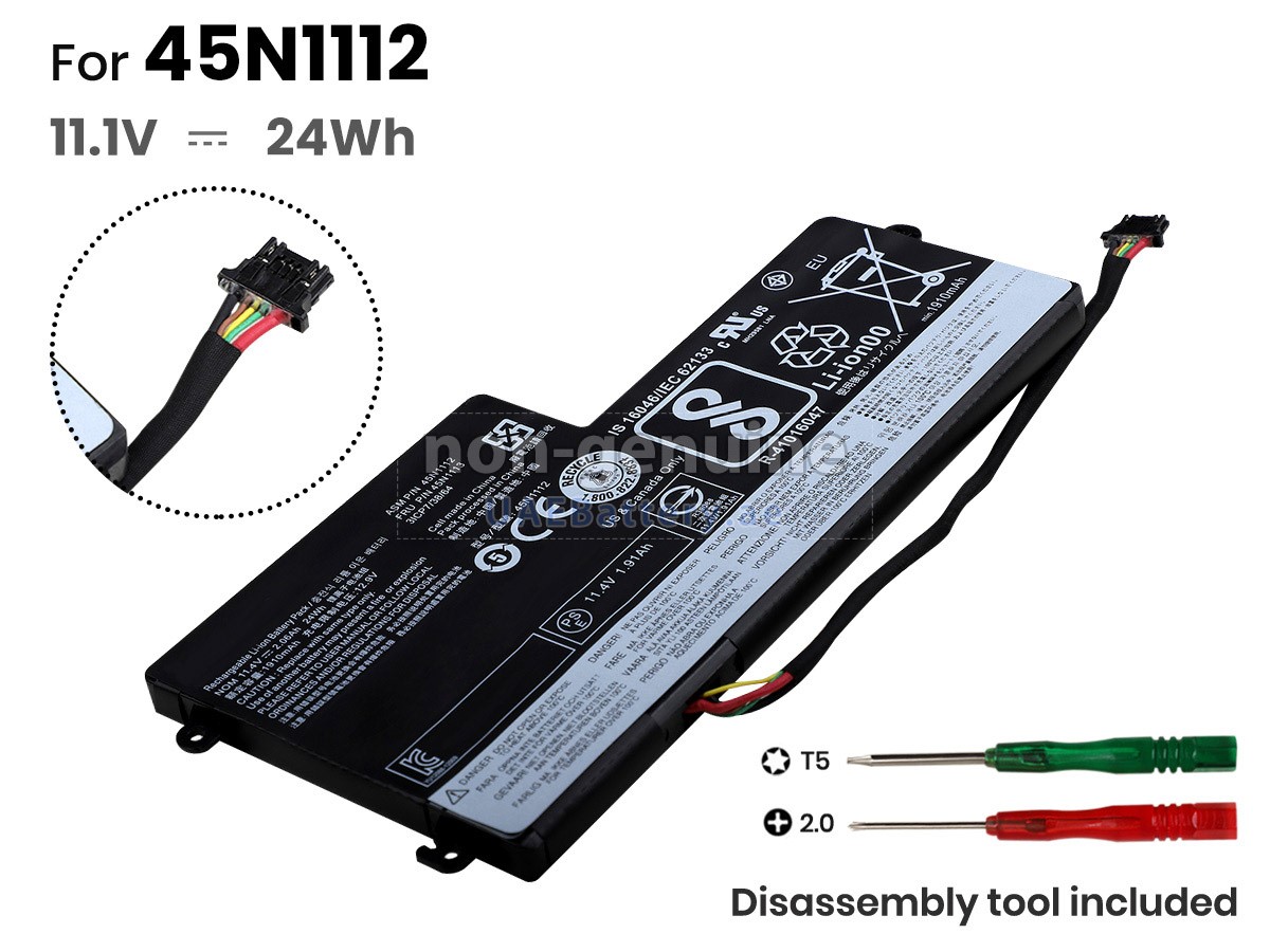 New 45N1776 45N1775 Battery For Lenovo ThinkPad X240 X250 X260 T440 T440S T450 – 11.4V 24Wh Li-Ion – Batterymaster