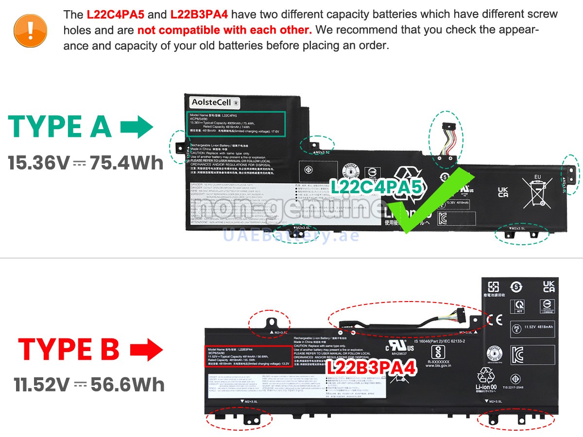 Battery for Lenovo IdeaPad SLIM 5 16IAH8-83BG002BMH