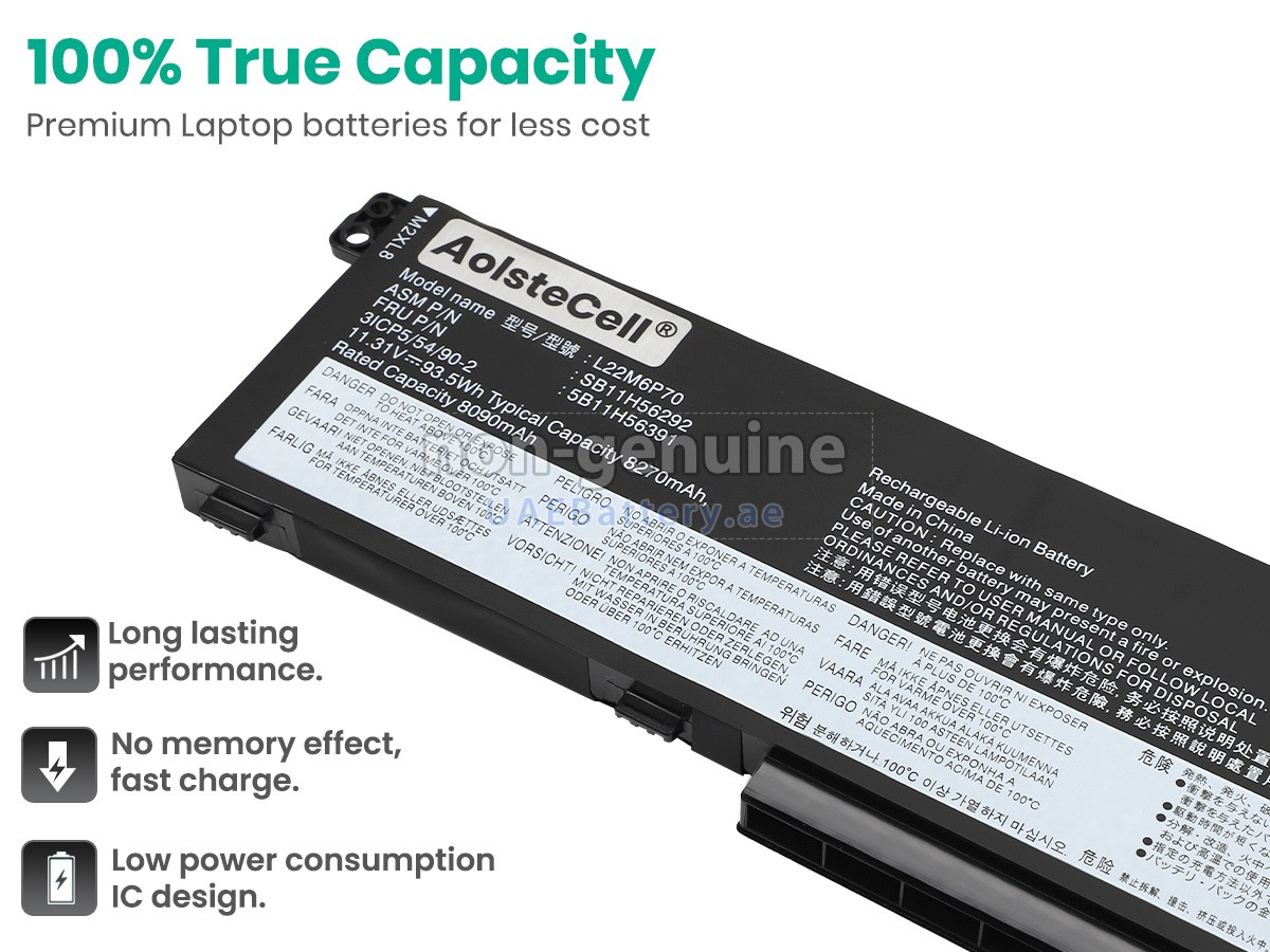 Battery for Lenovo L22L6P70
