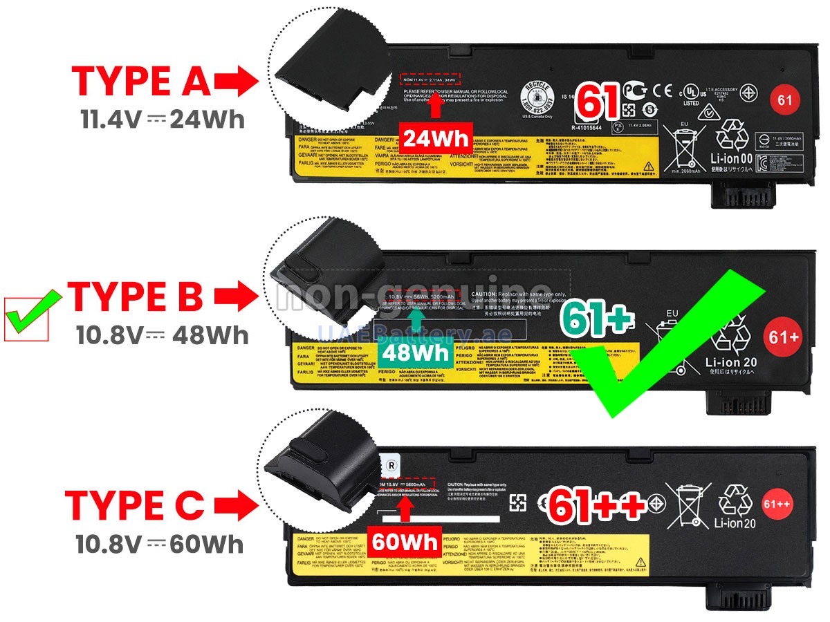 Lenovo ThinkPad T580 replacement battery  UAEBattery