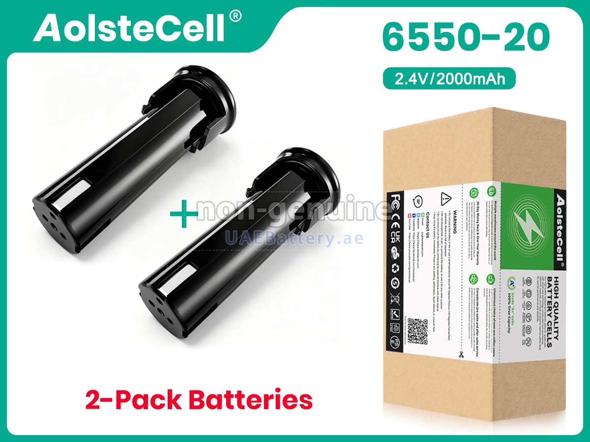 Battery for Milwaukee 2_4V-6550-20