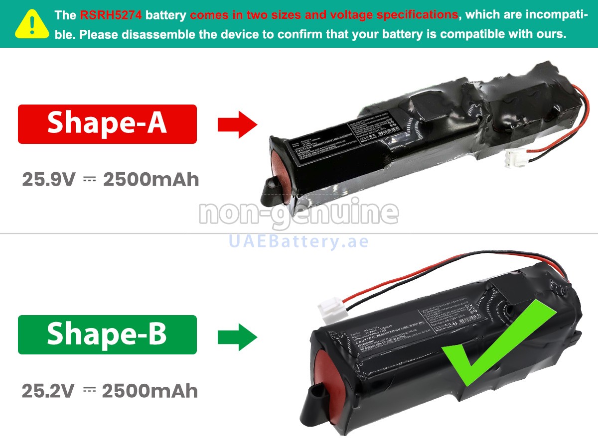 Battery for Rowenta RH8829WO2D03616