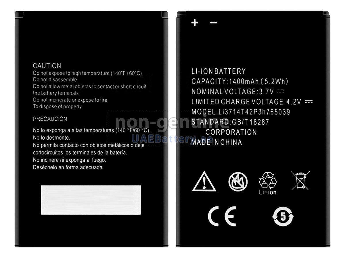 Battery for ZTE LI3714T42P3H765039